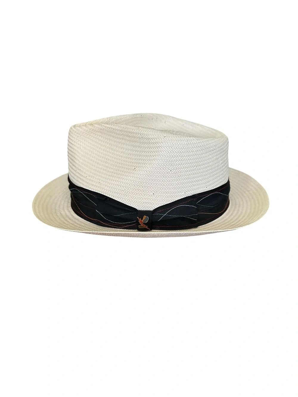 SANTANA Borealis Panama Straw Fedora Hat XL Ivory Resort Coastal Old Money Style